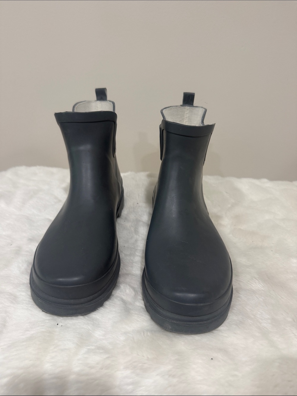 Women’s Gray Chelsea-Style Waterproof Rain Ankle Boots
